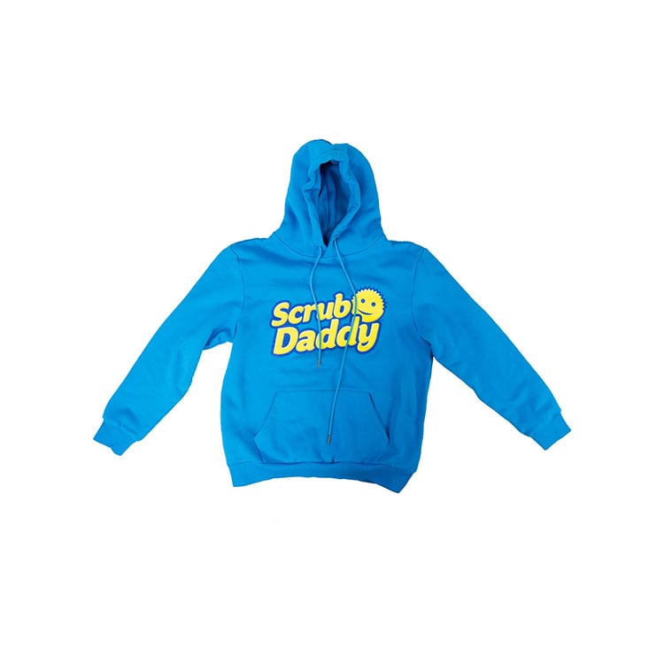 Front of Blue Scrub Daddy Hoodie