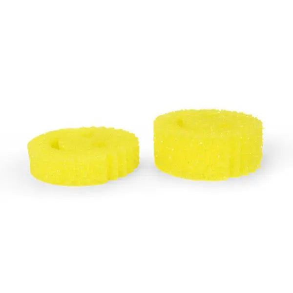 Yellow Scrub Daddy Essential sponge compared to regular sized Scrub Daddy