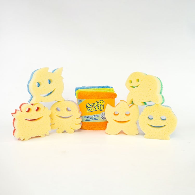 Back side of Scrub Daddy summer bundle