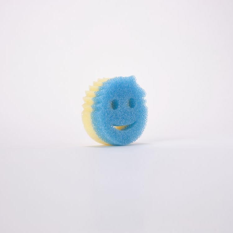Front Side of Scrub Mommy- Blue
